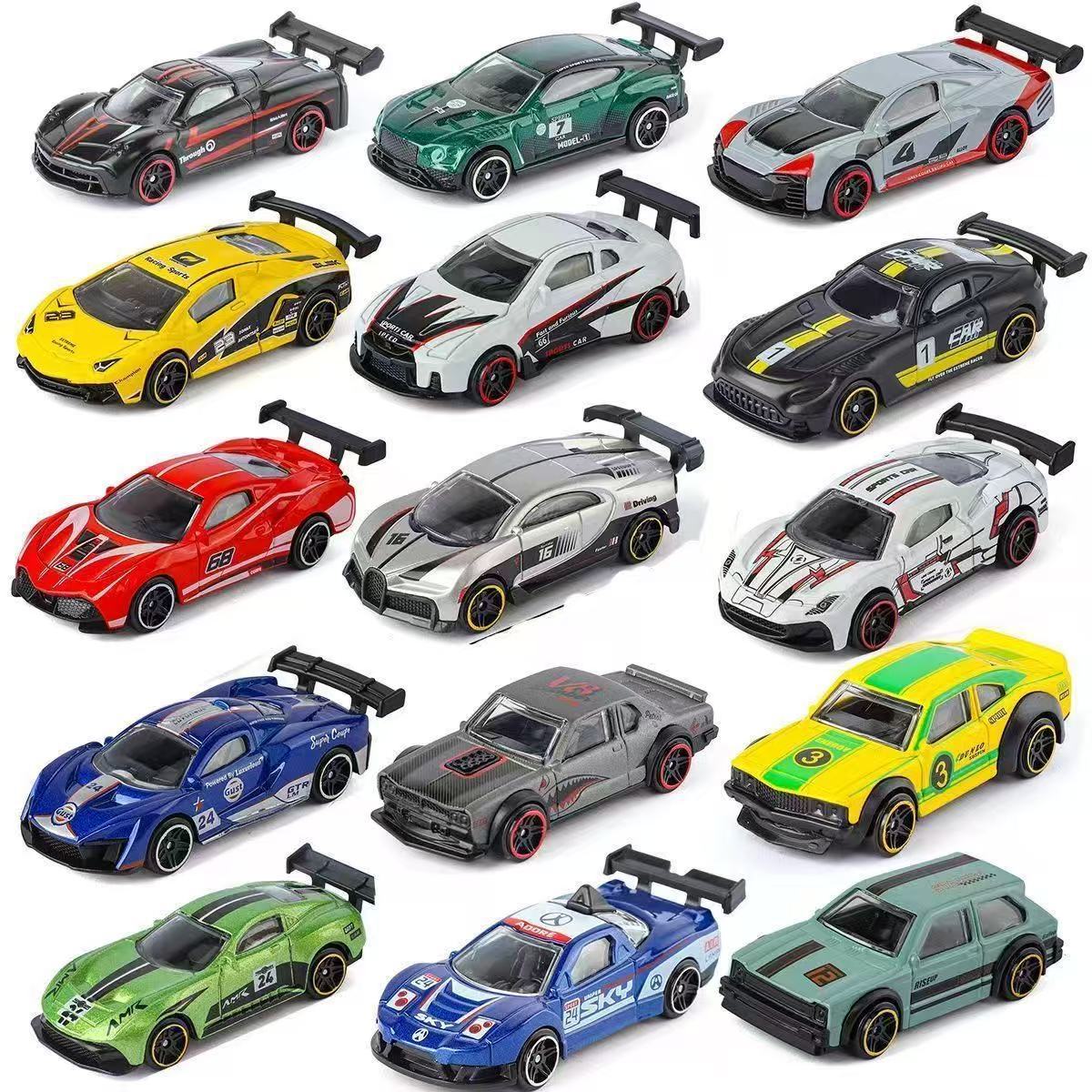 Kids Toys Boys - Alaşım Araba Modeli Simülasyon 1:64 Sürgülü