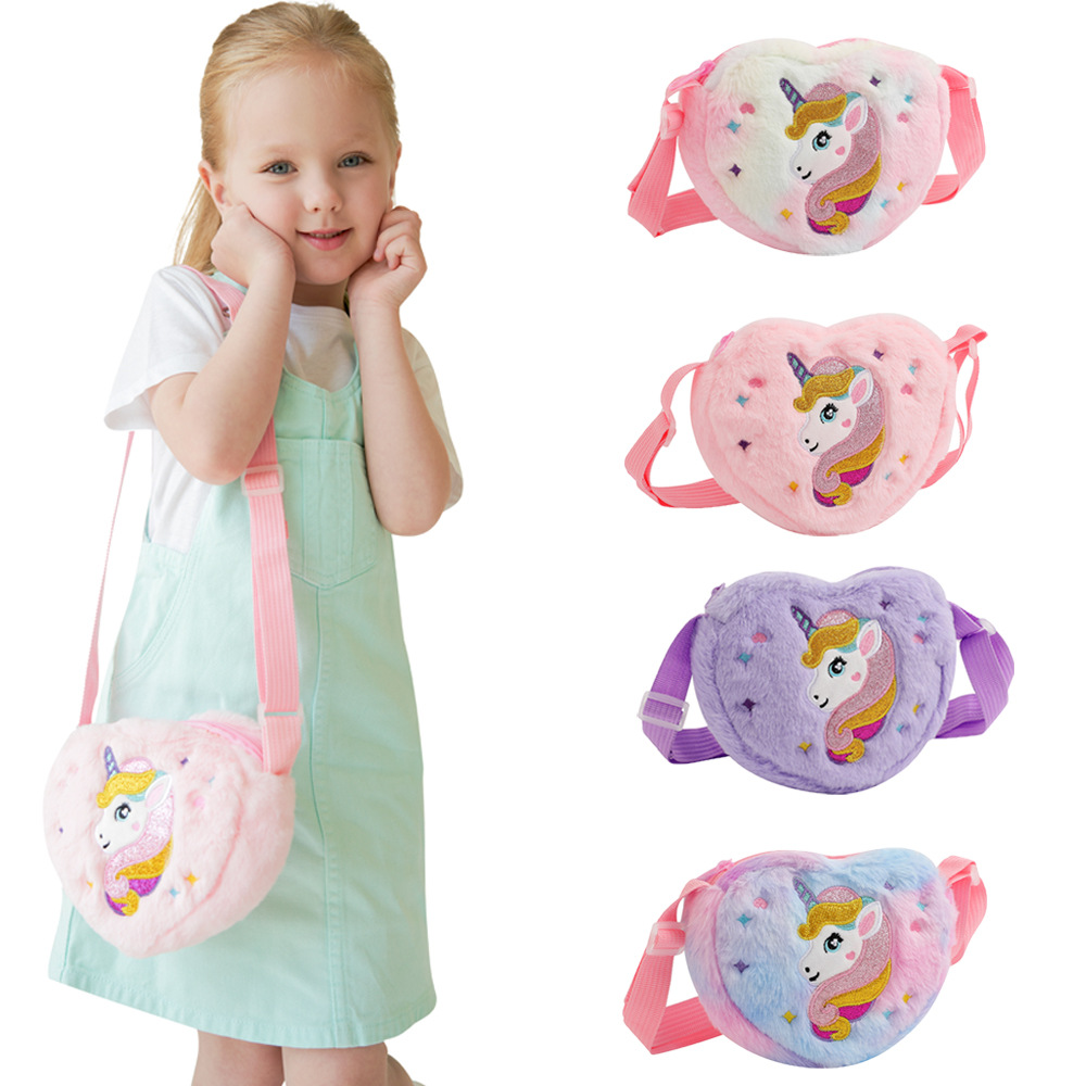 Unicorn Stuffed Toy - Ayarlanabilir Omuz Askılı Kawaii Peluş Çapraz