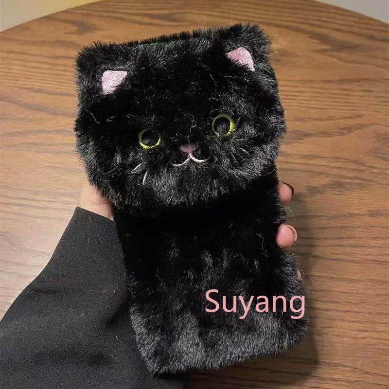 Xiaomi Kids Toys - 3D Kedi Figürlü Peluş Kılıf Xiaomi