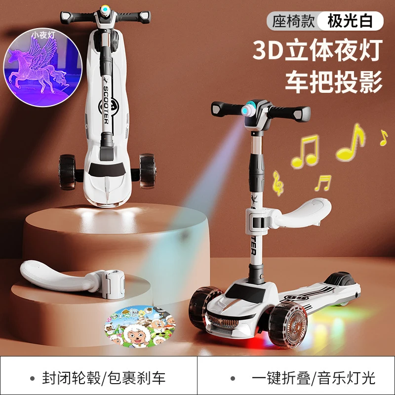 Kids Toys Scooter - 3'ü 1 Arada Çocuklar İçin Scooter,