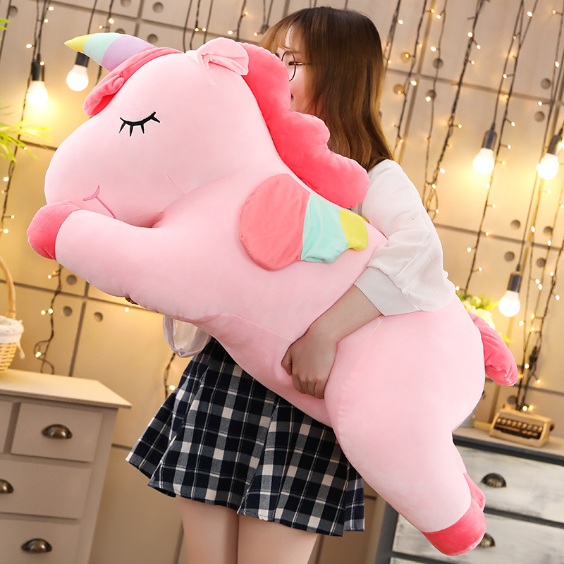 25-100CM Kawaii dev Unicorn pe - Unicorn Stuffed Toy incelemesi ve fiyatı